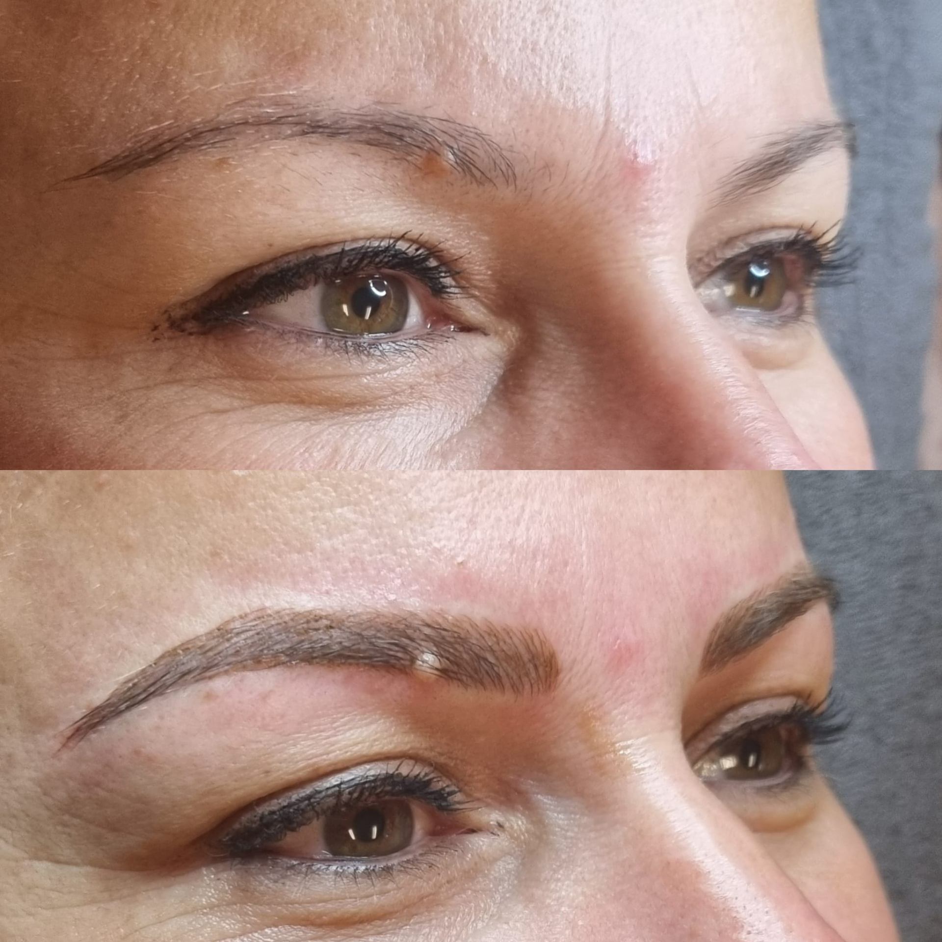 Permanentní makeup obočí - před a po